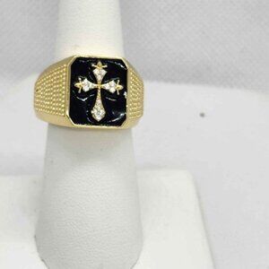 BRAND NEW  Sterling Silver 925 Cross Symbol Ring